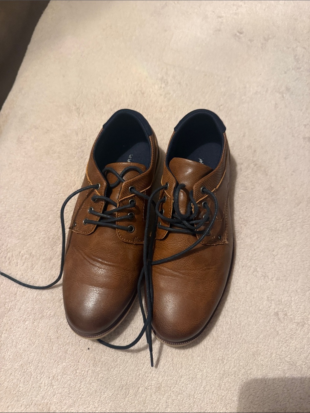Sonoma Brown Leather Lace-Up Kids Dress Shoes